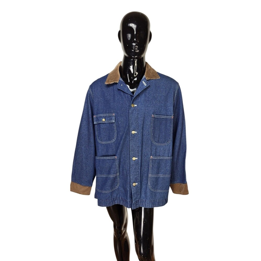 VTG 60s Sears Union Denim Utility Workwear Outerwear Field Chore Coat Jacket